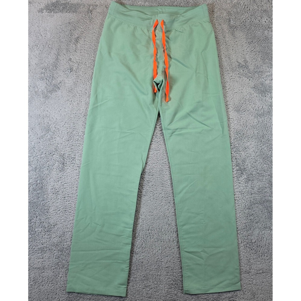 FIGS Livingston Scrub Pants Women Small Tall Lot of 2 Green Teal Straight Leg - Picture 2 of 16